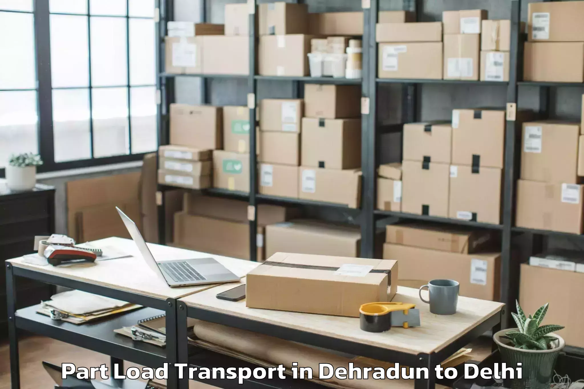 Book Dehradun to V3s East Centre Mall Part Load Transport Online